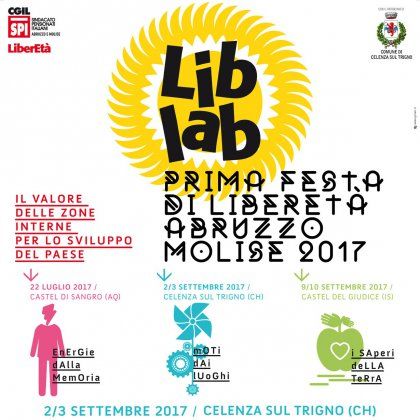 Continua il 2 e 3 settembre a Celenza sul Trigno (CH) la prima Festa interregionale LiberEtà Abruzzo e Molise