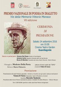 Cerimonia di premiazione Concorso nazionale di poesia in dialetto Vie della memoria - Vittorio Monaco: settima edizione