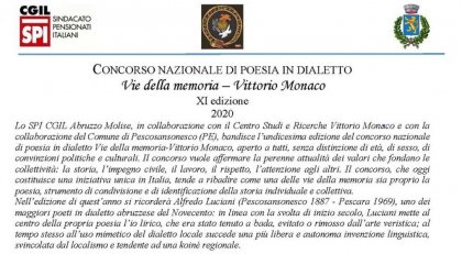 Pubblicato il bando della XI Edizione del Premio Vie della Memoria-Vittorio Monaco