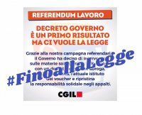 Referendum lavoro: Cgil, decreto primo straordinario risultato ma ci vuole la legge