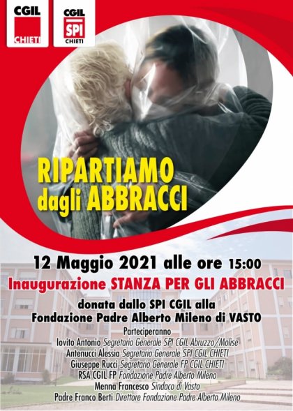 Lo Spi Cgil Chieti dona la &quot;Stanza degli abbracci&quot; alla Fondazione Mileno