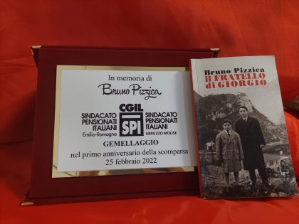 In memoria di Bruno Pizzica: gemellaggio Spi Cgil Emilia Romagna Spi Cgil Abruzzo Molise