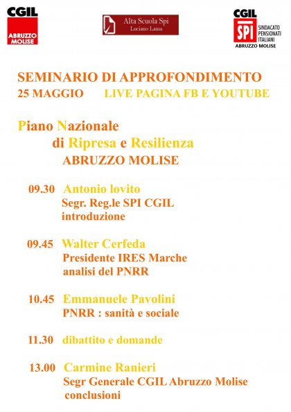 Piano Nazionale Ripresa e Resilienza: seminario