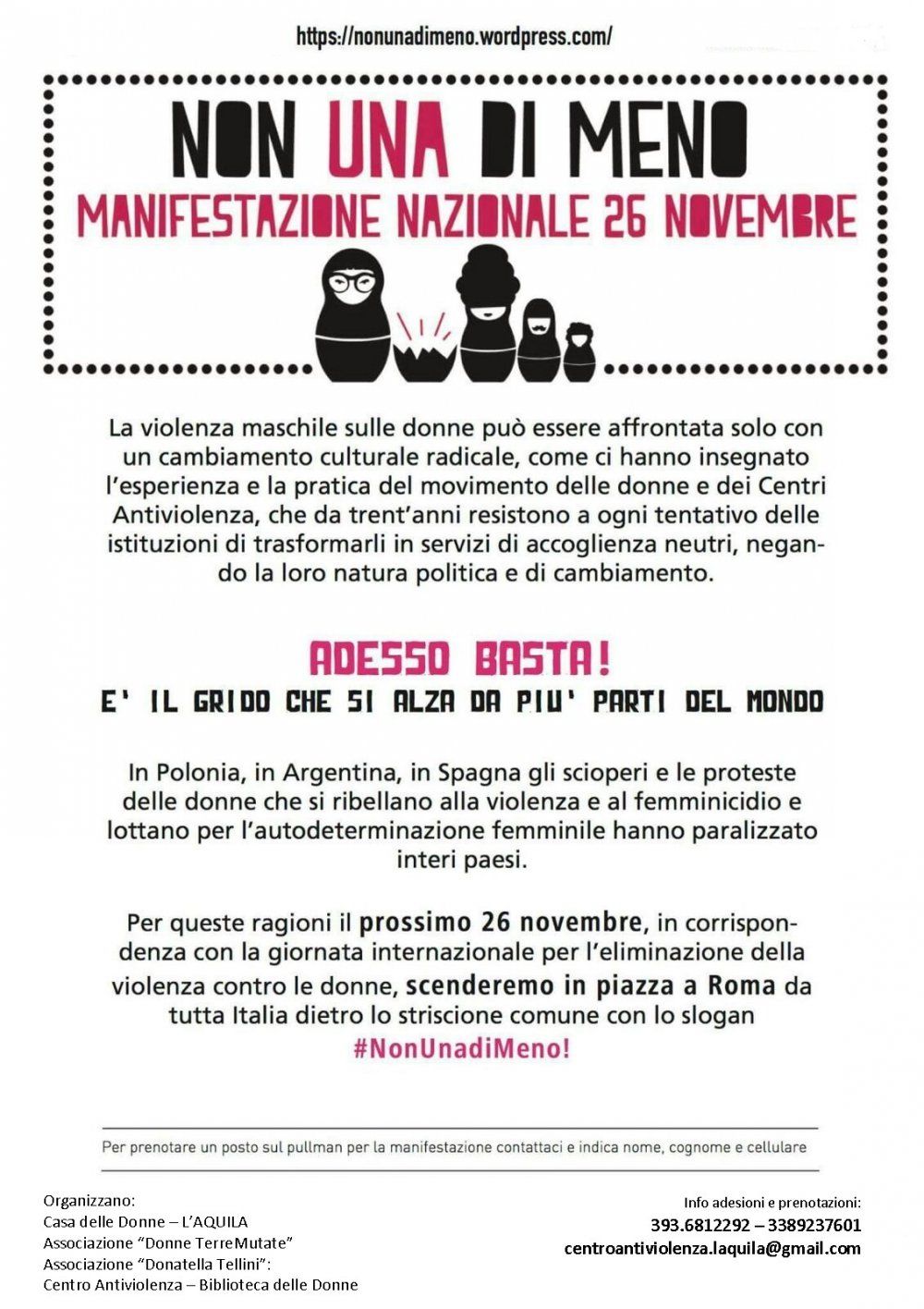 Non una di meno: manifestazione contro la violenza sulle donne