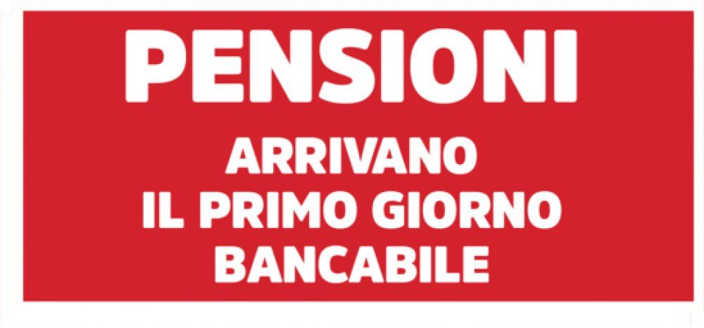 Le pensioni saranno pagate sempre il primo del mese