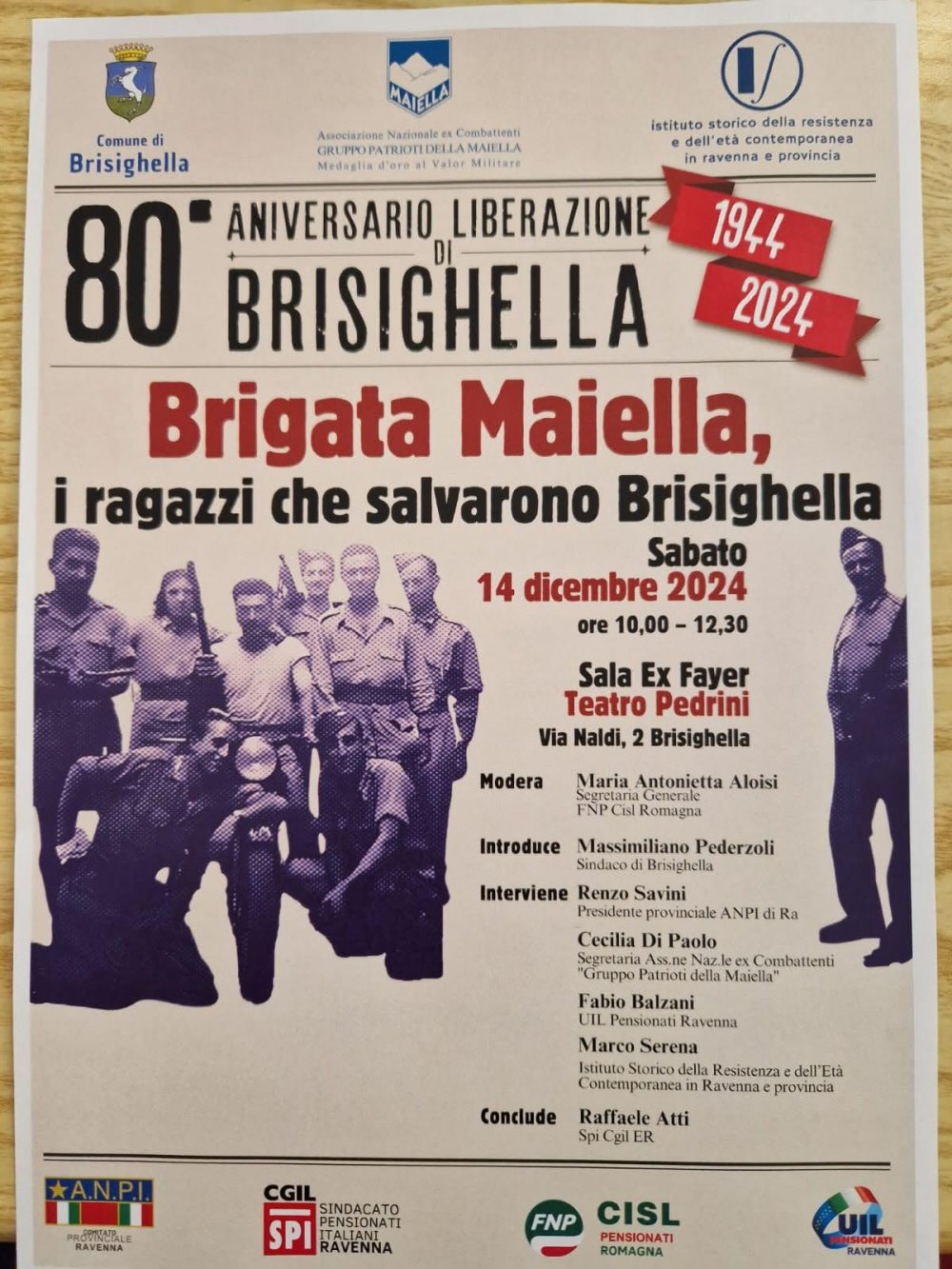 Brigata Maiella, i ragazzi che salvarono Brisighella. 80° anniversario 1944-2024