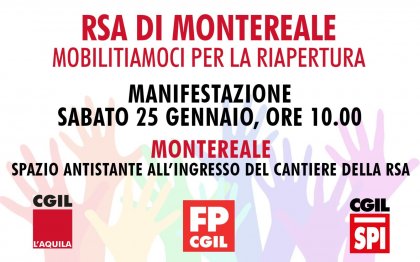 Montereale (AQ) 25 gennaio 2025: manifestazione per la riapertura della RSA