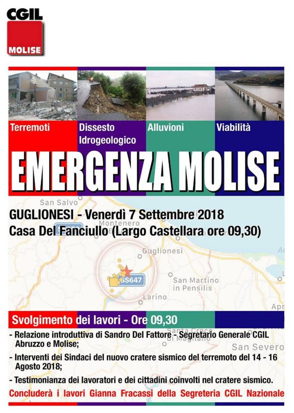 Guglionesi (CB) 7 settembre 2018 Emergenza Molise