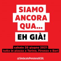 Pensionati in piazza con Cgil, Cisl e Uil alle manifestazioni del 26 giugno